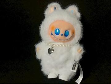 LABUBU ���u�u �ʂ������ �L�[�z���_�[ �p�[���l�b�N���X�t �z���C�g  �|�b�v�}�[�g �����\  ������ ���i����