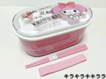 《New》マイメロディ★お箸&ベルト付*2段式・ランチボックス/弁当箱