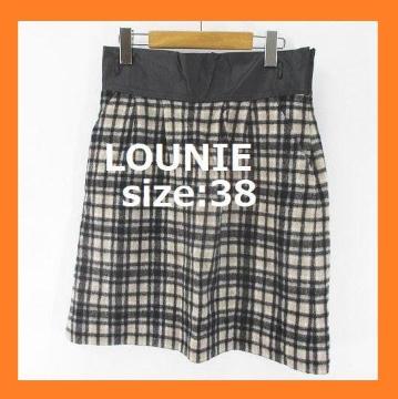 LOUNIE �G�� �n�C�E�G�X�g�^�C�g�X�J�[�g 38 �`�F�b�N �H�~ ���[�j�B