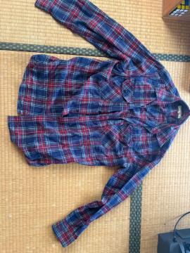 Levi's Red Tab ���b�h�u���[ �`�F�b�N�� �t�����l���V���c L�T�C�Y �����Y