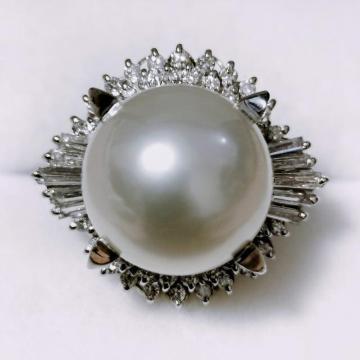 �_�C�������h�~�p�[�� �����O Pt900 11.1mm 0.44ct 10.6g