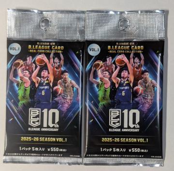 B.LEAGUE10���N�L�O�J�[�h�p�b�N�@2025-26�V�[�Y�� VOL.1 2�p�b�N