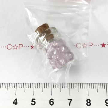 29*クラックガラスビーズ入り ガラスの小瓶 蓋接着なし 25