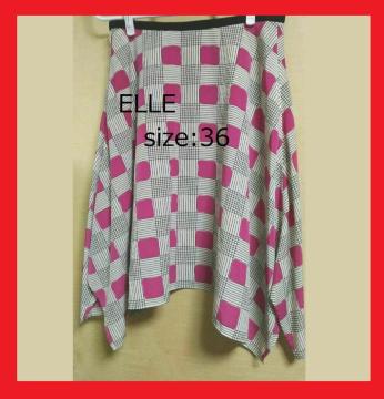 �قږ��g�p ELLE �G��t���A�X�J�[�g 36 S~M �`�F�b�N �G��