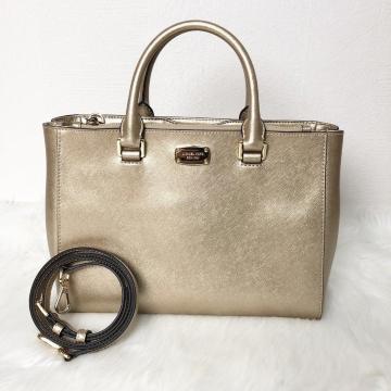 �y���g�p���zMICHAEL KORS �}�C�P���R�[�X �n���h�o�b�O �V�����_�[�o�b�O 2way�@�T�t�B�A�[�m ���U�[ �S�[���h