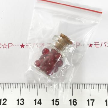 29*クラックガラスビーズ入り ガラスの小瓶 蓋接着なし 29