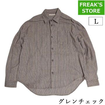 FREAK'S STORE グレンチェック シャツ メンズ L ベージュ