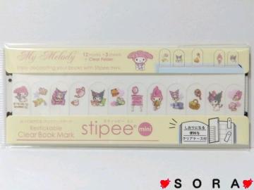 【マイメロディ】可愛い♪クリアケース付 クリアブックマーク12種3シート計36枚