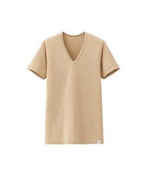 2枚 新品 ユニクロ ヒートテック 半袖 Tシャツ メンズ Vネック