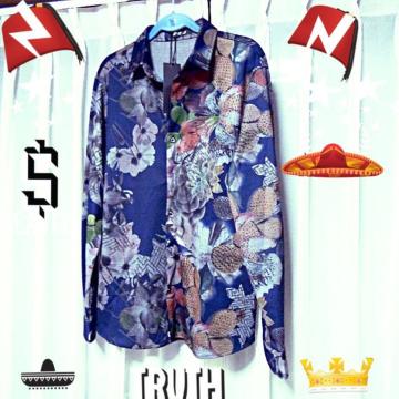 KTRのドレスシャツ(XL)ネイビー !。