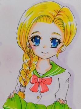 自作イラスト ビアンカ 制服