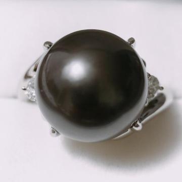 �_�C�������h�~�u���b�N�p�[�� �����O Pt900 12.8mm 11.3g