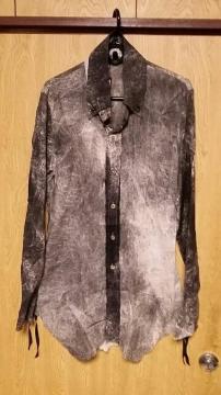 ViKMRII LAYERED SHIRT/LEAU BLACK 1 ʒ