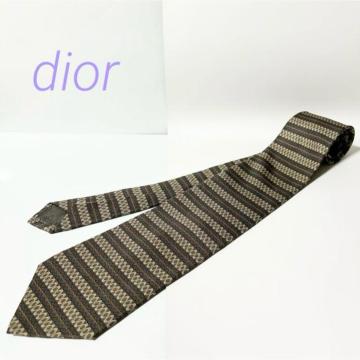 美品 Christian Dior ディオール ネクタイ 小 花 柄 シルク