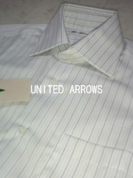 □ユナイテッドアローズ ストライプスリムフィット ドレスシャツ/メンズ37☆新品☆ポールスミス