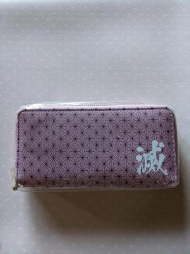 鬼滅の刃☆ねずこモチーフ☆ダブルポケット財布☆麻の葉模様