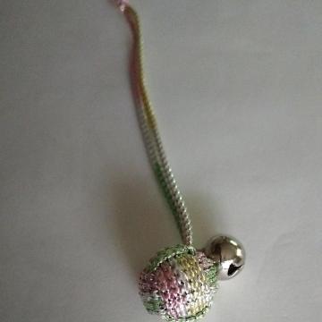 ハンドメイド 鈴 白緑ピンク 新品