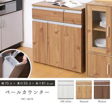 【ゴミの分別ラクラク】 ペールカウンター ゴミ箱 キッチン収納 カウンター キッチンカウンター 収納 分別