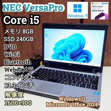 NEC VersaPro Corei5 8GB SSD240GB DVD WebJ  Windows11 Office