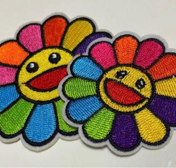 アイロンワッペン  フラワー 大小セット