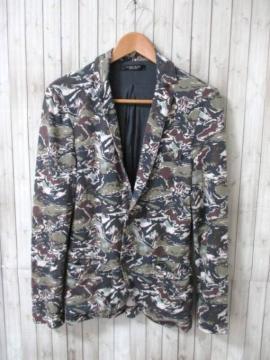 ☆ZARA/ザラ カモフラージュ柄 スウェット テーラードジャケット/メンズ/M☆新品