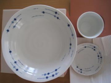 新品★たち吉☆丸文つなぎ そば揃★3点セット