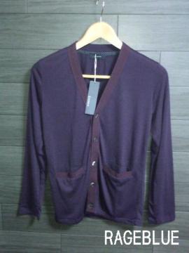 □RAGEBLUE/レイジブルー マエタテリブアミ カーディガン/メンズ・M☆新品