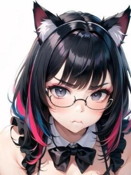 457 AI Girls オリジナル ネコミミ美少女 セクシー アート A4ポスター 高画質、光沢紙 ※3落札毎に+1枚サービス