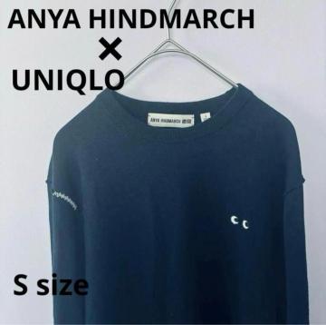 �y�ɔ��i�zUNIQLO�����j�N����ANYA HINDMARCH �l�C�r�[ �j�b�g�Z�[�^�[ ���� ��100%  �A�j���n�C���h�}�[�`