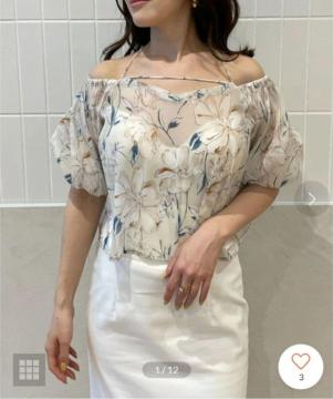 eimy istoire Effie flower�V�A�[�g�b�v�X �iIVORY�j