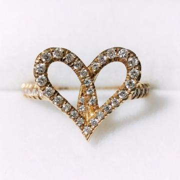 �A�[�J�[ �_�C�������h �t�B���[�W���n�[�g�~�f�B(�t��) �����O K18YG 0.24ct 2.2g