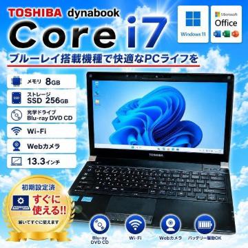 �m�[�g�p�\�R�� dynabook Corei7 ������8GB SSD256GB Web�J���� �u���[���C Windows11