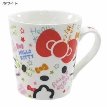 《New》キティちゃん★ホッとひと息ティータイム…カラフルリボン*マグカップ<箱付>