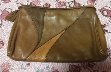 中古 長期自宅保管★IBIZAイビザ★本革セカンドバッグ