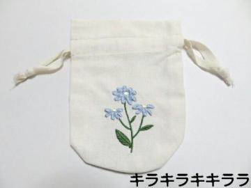 《New》salut!★ちょっとした物を入れるのに最適*フラワー刺繍・巾着袋