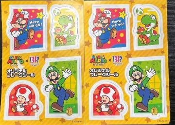 スーパーマリオ×サーティワン オリジナルフレークシール2枚分