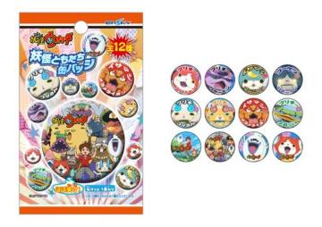 【妖怪ウォッチ】可愛い♪未開封12種類ランダムに1種封入 缶バッジ