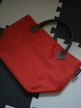 新品未使用☆Louis Feraud ルイフェロー★トートバッグ☆ナイロン★レッドオレンジ☆