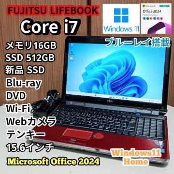 FUJITSU LIFEBOOK Corei7 ������16GB SSD512GB Web�J���� Windows11 Office