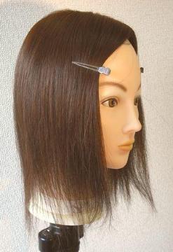 風に強い 新品 人毛 部分カバー シルクタイプ ブラウン