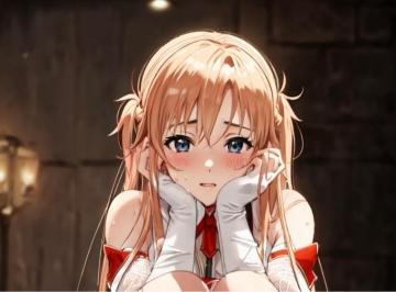 美少女 美女 A4 ポスター AI 美人 ソードアート・オンライン アスナ SAO 同人 イラスト