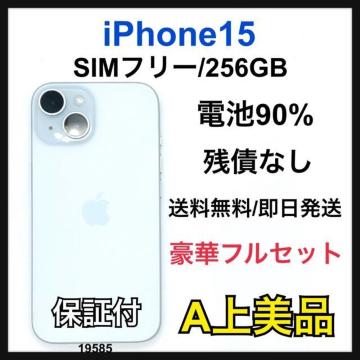 A 90% iPhone 15 256 GB SIM�t���[ �u���[ �{��