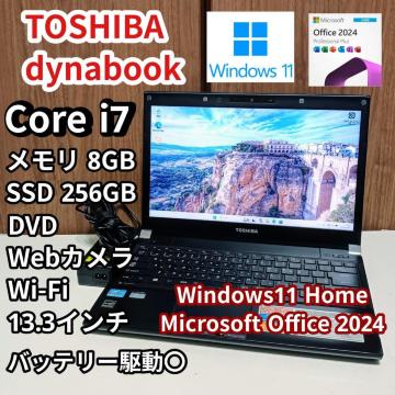 TOSHIBA dynabook Corei7 ������8GB SSD256GB Web�J���� Windows11 Office