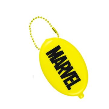 《New》MARVEL★ボールチェーン付・コンパクト*ラバー小銭入れ/コインケース<イエロー>