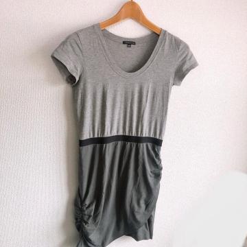 ◆theory/セオリー◆半袖ミニワンピース★グレー*サイズ2*シンプルコーデ♪美品