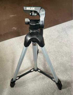 スリック SLIK カメラ 三脚 雲台 付き 3段階 レバー式 SDV-10 中古品 ビデオカメラ 撮鉄 運動会 キャンプ 登山