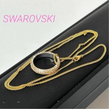 SWAROVSKI �X�����t�X�L�[ �p���F �����O �w�� �`�F�[�� �l�b�N���X 2�_�Z�b�g �N���X�^�� �S�[���h �A�N�Z�T���[