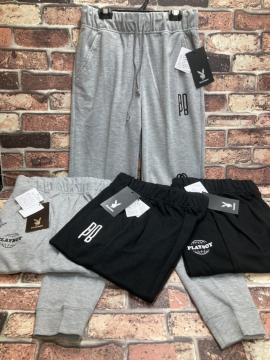 送料無料!【プレイボーイ】メンズ綿混ストレート裾リブロングパンツ(4種から)1枚2090が