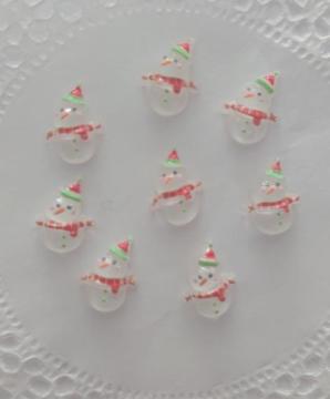 ★ハンドメイド素材★ミニ雪だるま8個・クリスマス