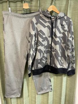 NIKE THERMA-FIT �i�C�L �Z�b�g�A�b�v �p�[�J�[ �p���c L �O���[ �X�E�F�b�g �g���[�j���O�E�F�A
